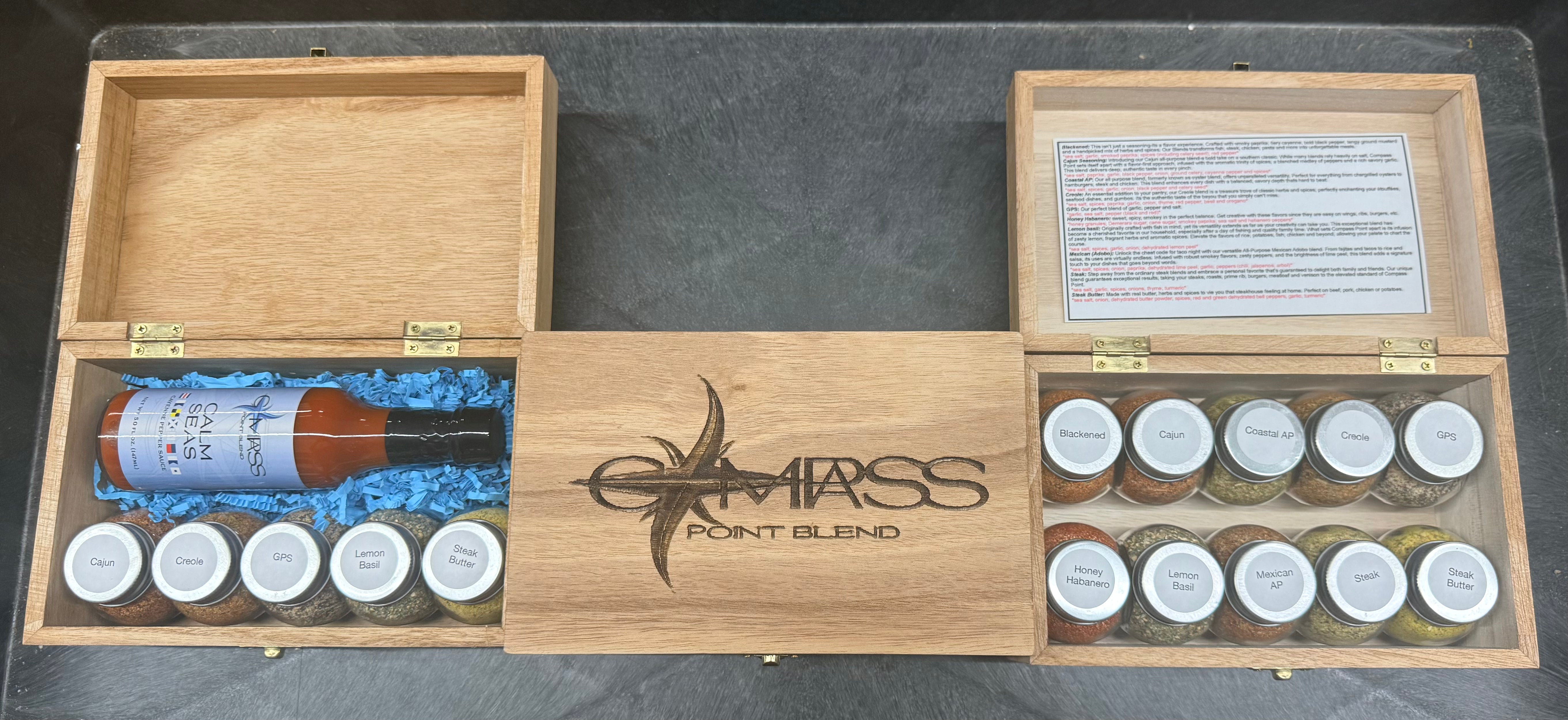 Limited Edition Wooden 10 Sample Box – Compass Point Blend