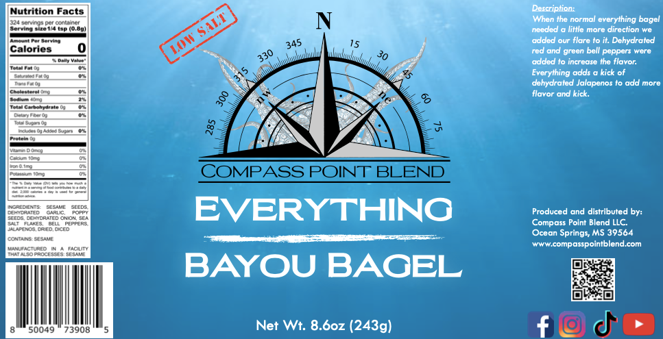 Everything Bayou Bagel Seasoning – Compass Point Blend